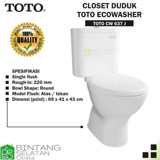 Toto Cw637J Eco Washer Kloset Duduk
