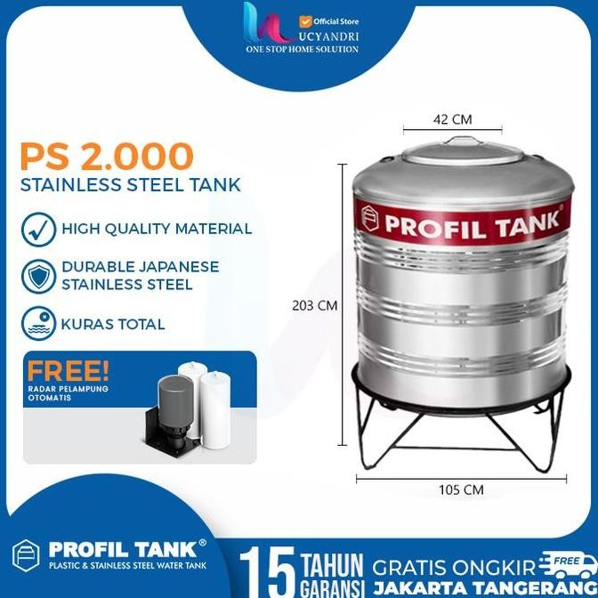 Tangki Air Stainless Profil Tank Ps 2000