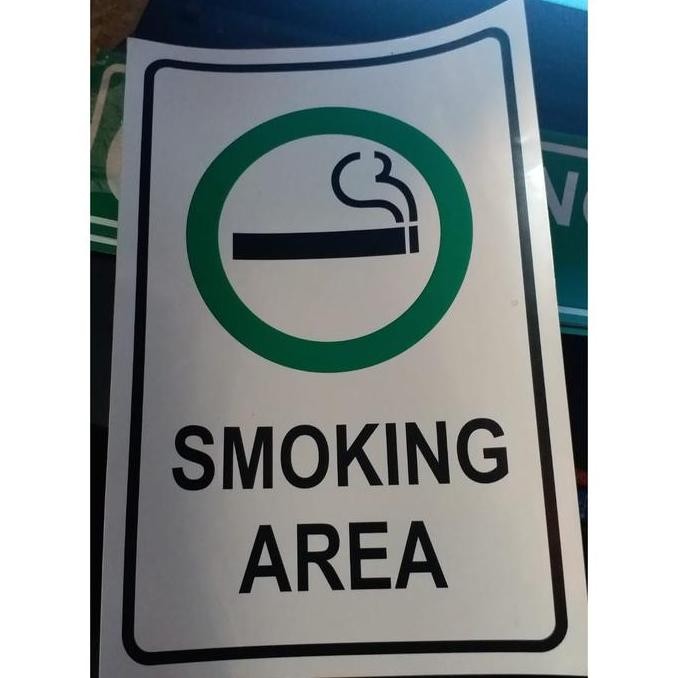 

Sign Label Sticker Smoking Area 30X20Cm K3