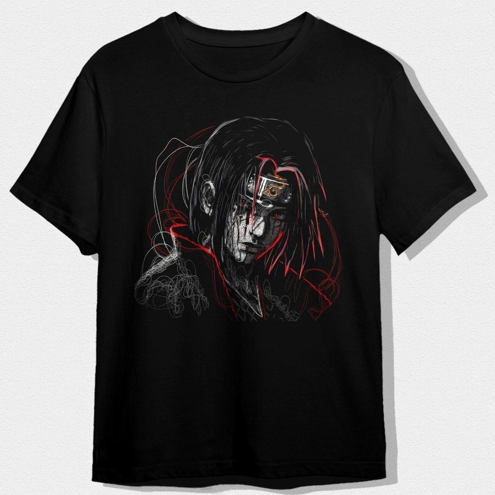 Promo Cddy.Id Premium Japanese Streetwear T-Shirt Naruto Itachi Fiber Ds0258