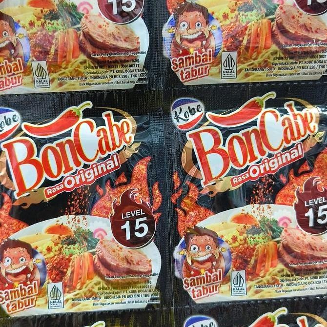 

6 lusin BON CABE SAMBAL TABUR RASA ORIGINAL @O,5g BS