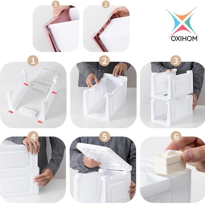 

Oxihom Lemari Plastik Lemari Pakaian Laci Plastik Kabinet Storage Cabinet Plastic Furniture HS