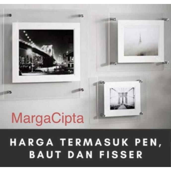 

Acrylic Frame 3Mm Double 6 Baut A0 Ukuran 92 X 127 Cm Co