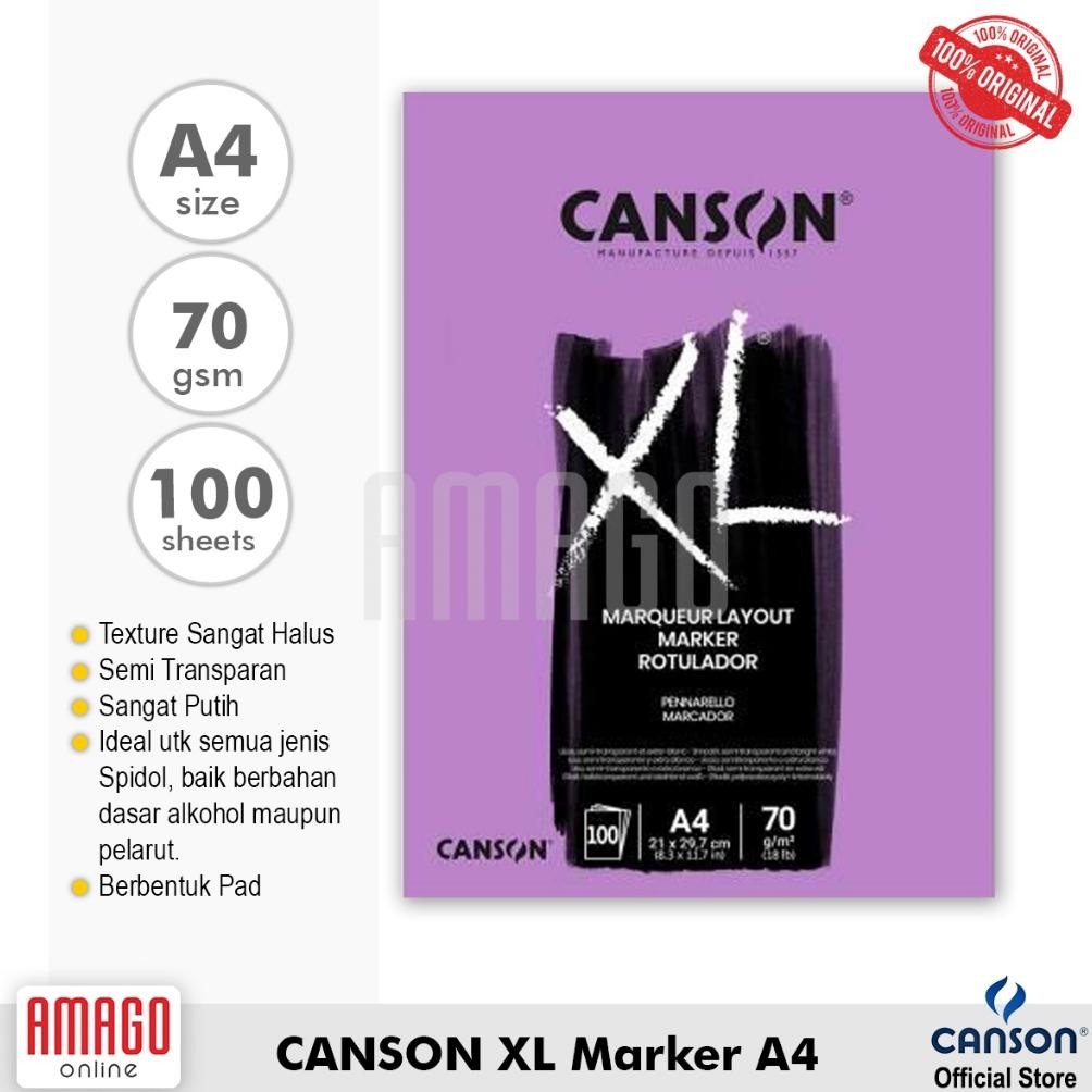 

Buku Gambar CANSON XL Marker isi 100 lembar ukuran A4 tebal 70g (Pad) cocok utk spidol - 200297236 Nugi