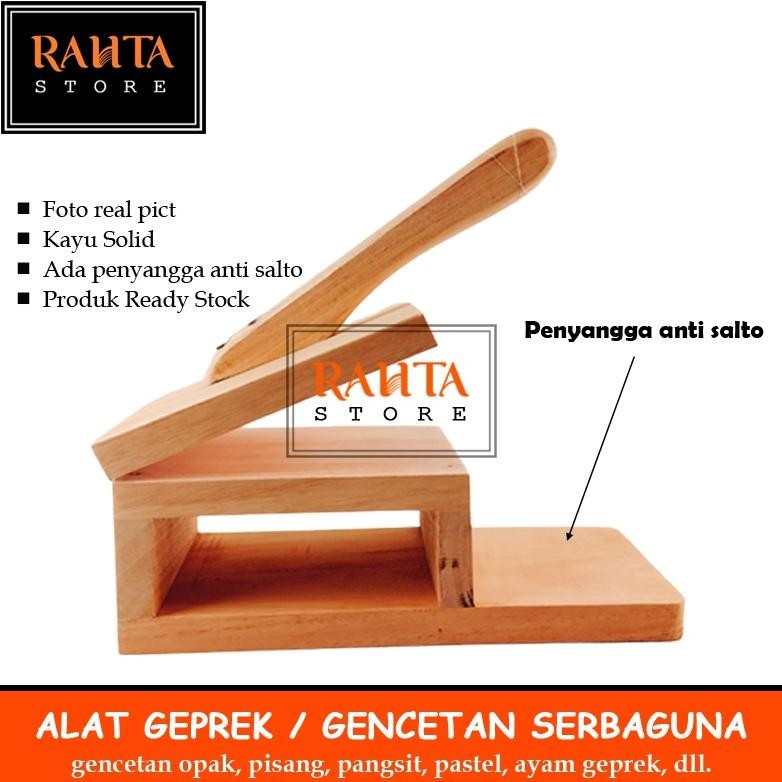 KT10-Rahta Alat geprek Pisang anti salto/gencetan opak/dumpling pangsit cetakan pastel/gencetan ayam