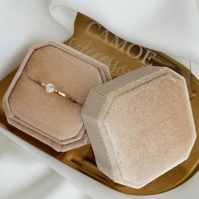 CAMOE - Wedding Velvet Luxury Ring box Gift box Display Kotak cincin