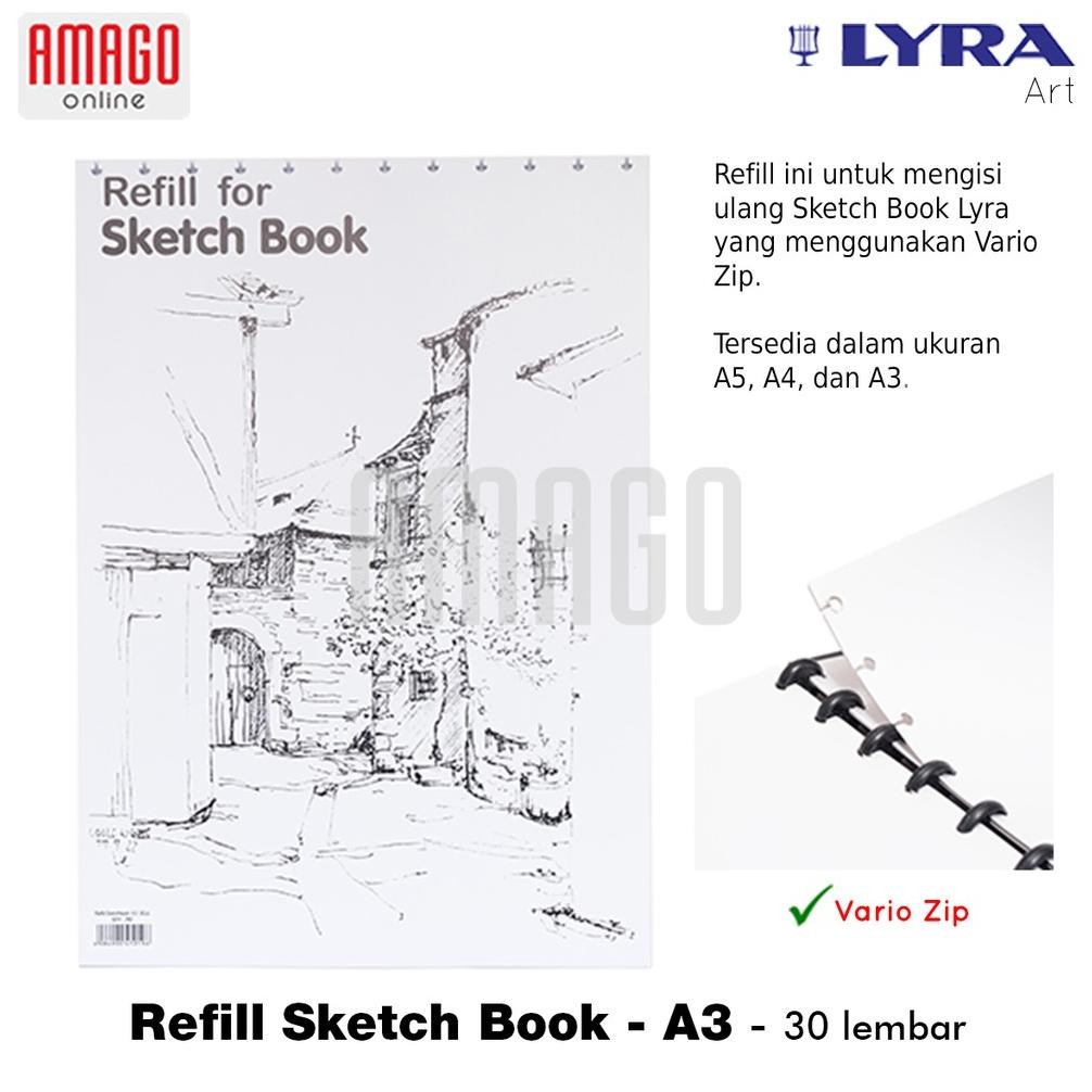 

LYRA Refill Sketch Book Sketchbook A3 W/ 30 pages - 9211290 Nugi