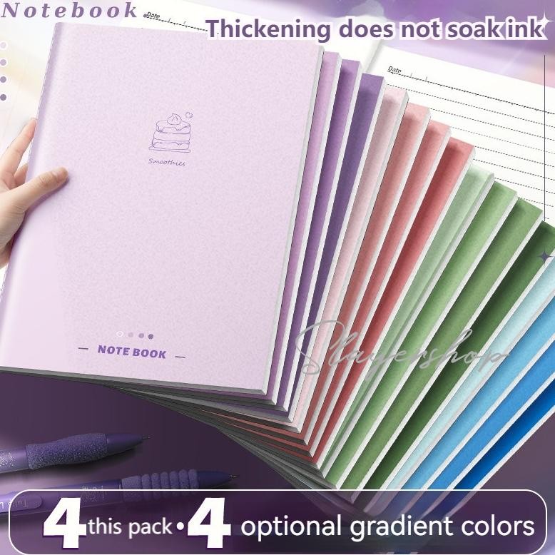 

4 Buku Catatan Buku Tulis Ins Style Morandi B5 Ukuran Besar untuk Belajar Ujian Siswa Sekolah Menengah Atas Nugi