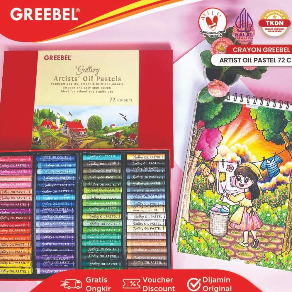 

GREEBEL Crayon Artist / Krayon Artist Oil Pastel 12 24 36 48 72 Warna / Crayon Greebel Nugi
