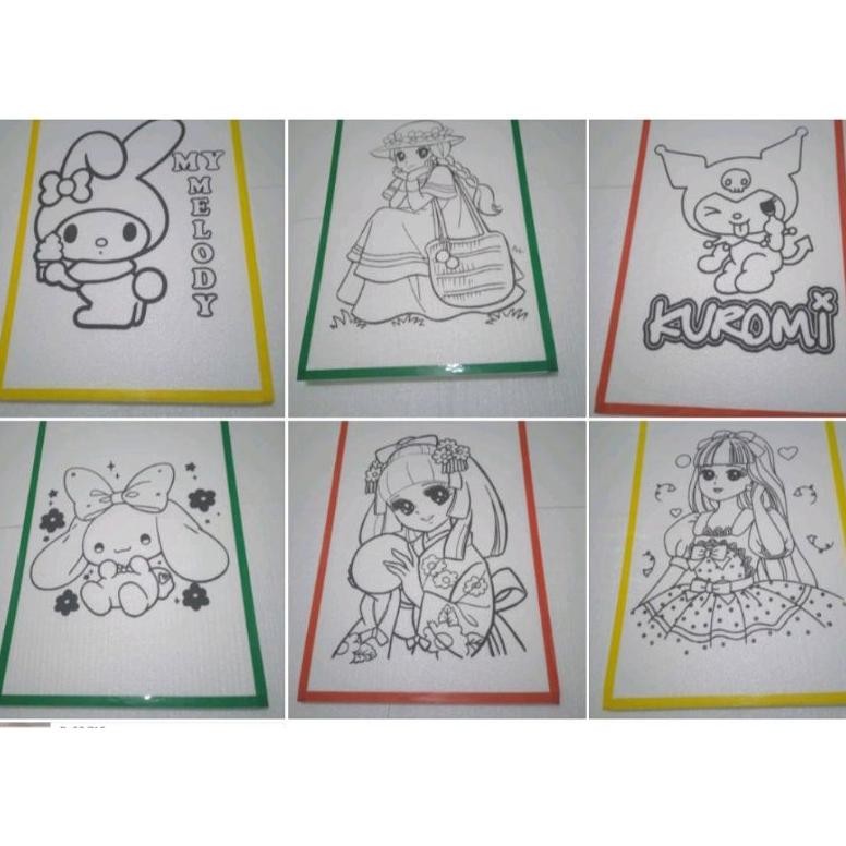

styrofoam gambar pake lis 12 pcs ukuran 50x33 Nugi