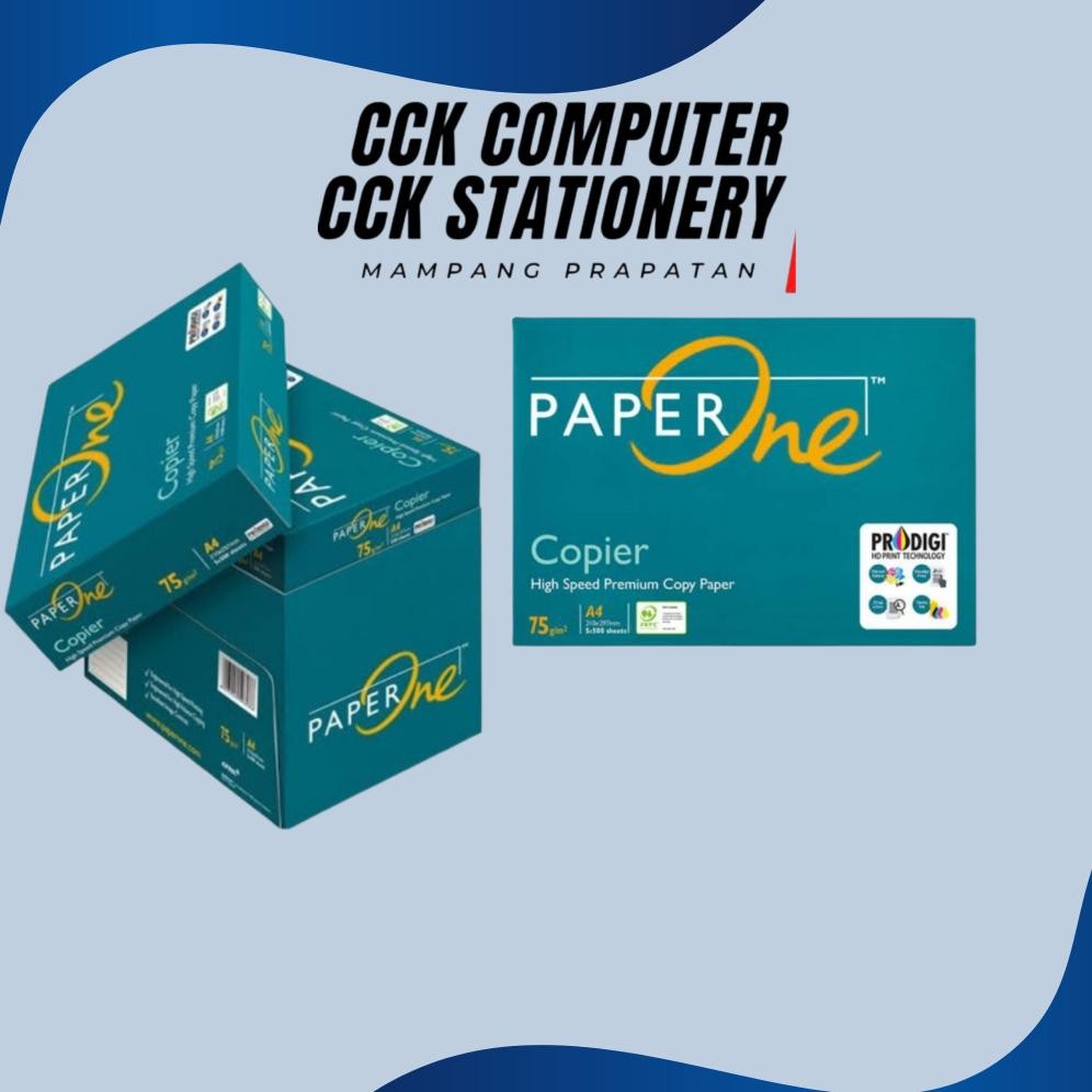 

Kertas HVS A4 75gr PAPER ONE kertas Print Fotocopy 70gr Nugi