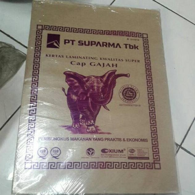 Gajah Ungu/Kertas nasi ukuran besar cap gajah/kertas nasi gajah/kertas pembungkus nasi/kertas nasi b
