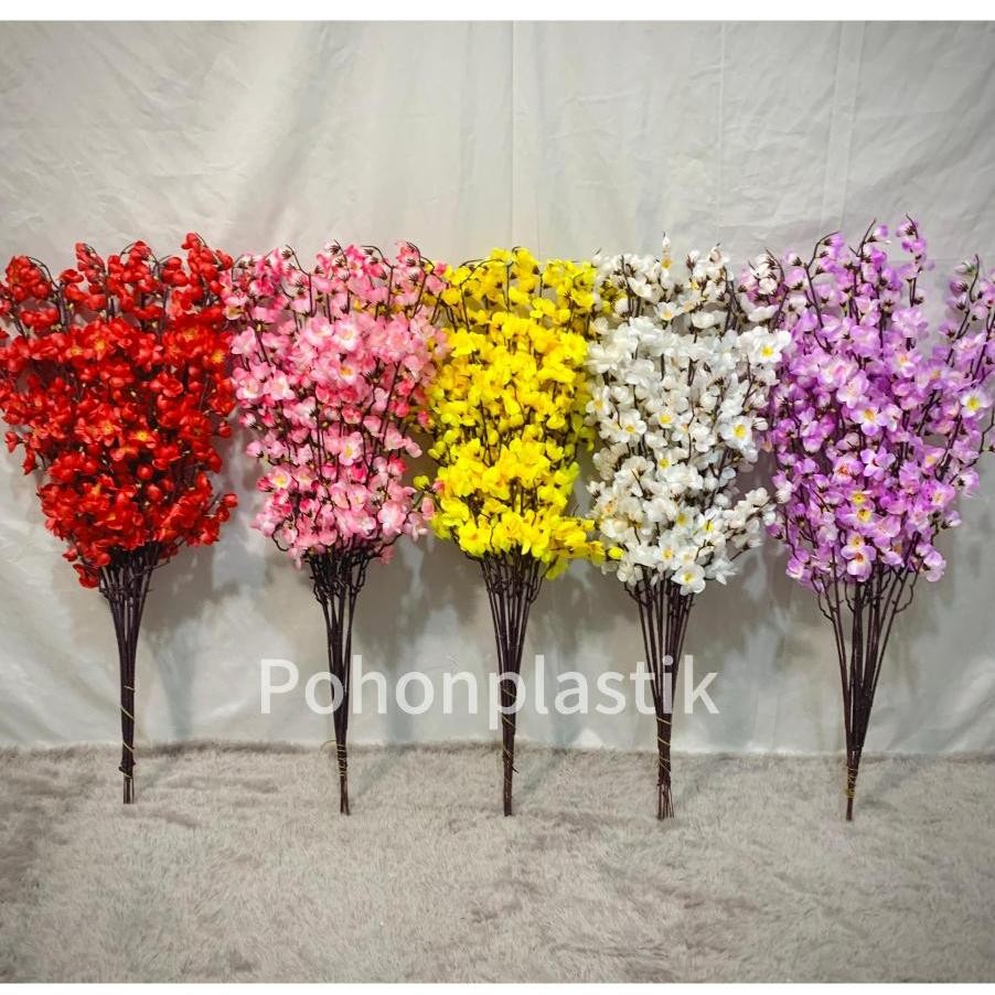 Bunga Sakura Artificial per 1 Lusin ( 12pcs ) / Bunga Sakura Hias / Sakura Dekorasi / Bunga Hiasan R