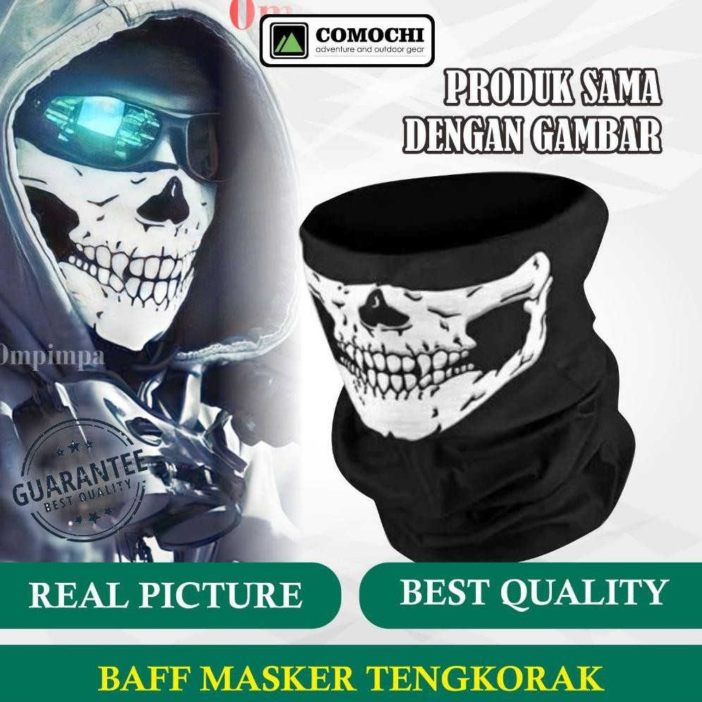 Masker Baff Motor Bap Baf Mask Bandana Motif Tengkorak Rahang
