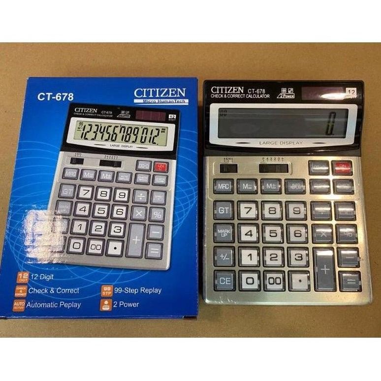 

Kalkulator Dagang Citizen CT 678 Kalkulator dagang 12 Digit Silver Nugi