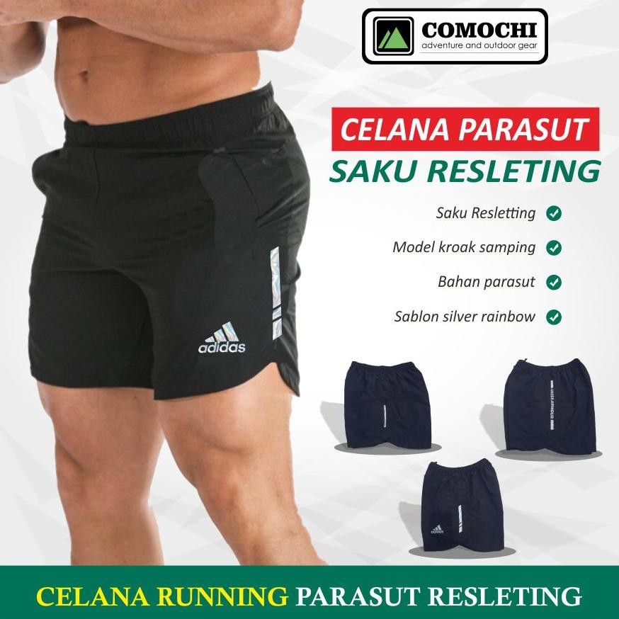 Celana Pendek Olahraga Pria Bahan Parasut Running Short Runing Pants Sport Lari Jogging