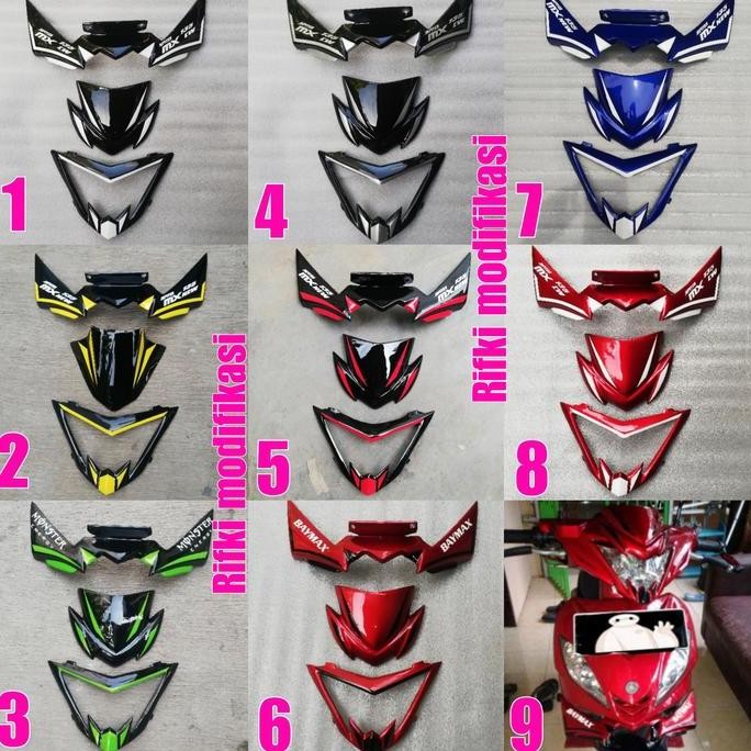 Cover lampu +visor +Winglet mx Lama