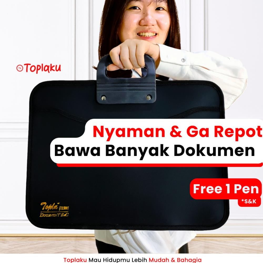 

Tas Map Dokumen Zipper Berkas Anti Air Pria Jinjing Kantor Les Document Bag File Tempat Kerja F4 A4 Nugi