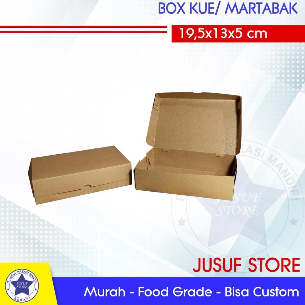 Box Martabak Polos Kraft Laminasi PE 25pcs Nugi
