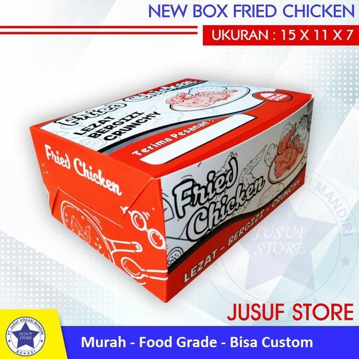 BOX NASI / DUS NASI / SNACK BOX / BOX AYAM GORENG / BOX FRIED CHICKEN @40pcs Nugi