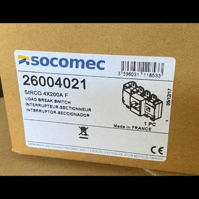Cos 200A Lbs Socomec 200A 4X200A Phase New Stok