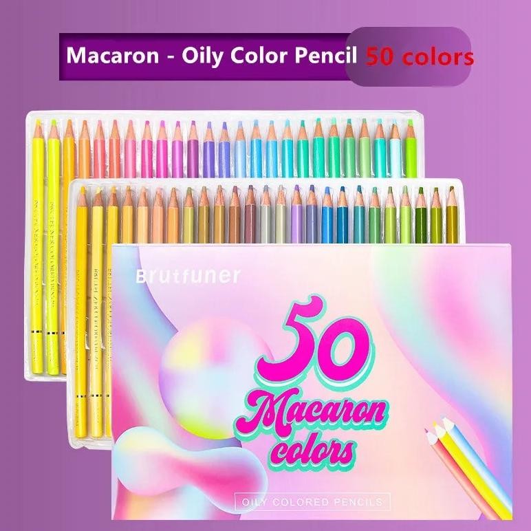 

Brutfuner Pensil Warna Original Macaron Pastel oil Colored Pencils Nugi