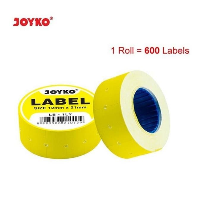 

JOYKO LB-1LY LABEL ROLL HARGA 1 BARIS / KUNING Nugi