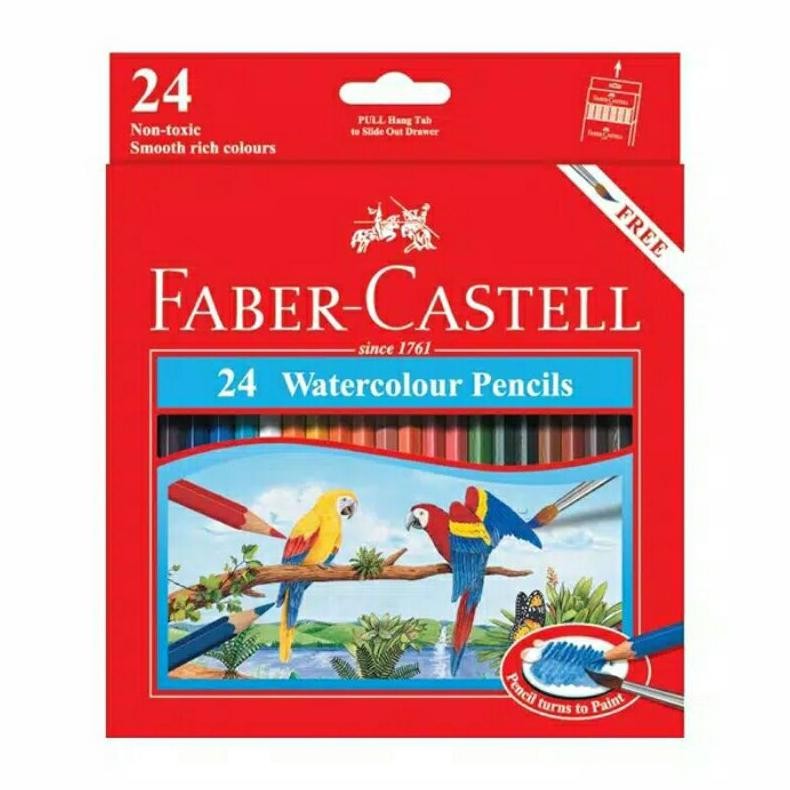 

Pensil Warna Faber Castell 24 Watercolour / Free Kuas Nugi