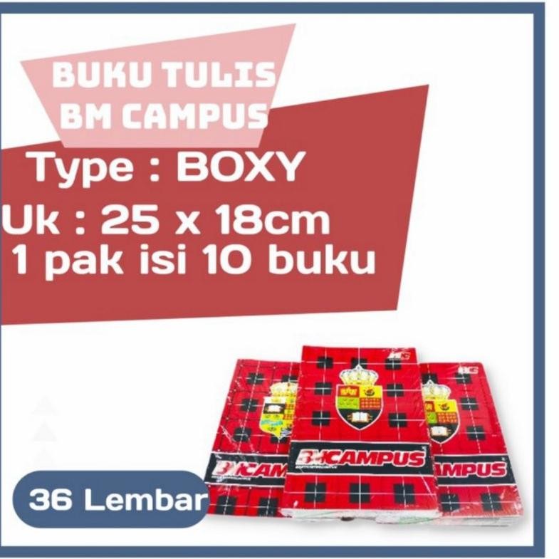 

Buku tulis Campus Bmc 36 lembar ( 1pak/10buku ) Nugi