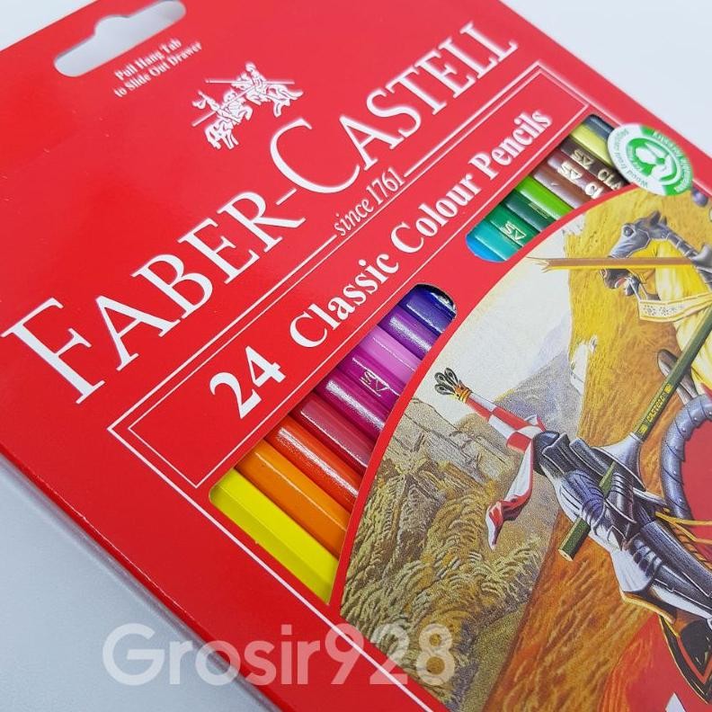 

FABER CASTELL 24 Classic Colour Pencil / Pensil Warna Nugi