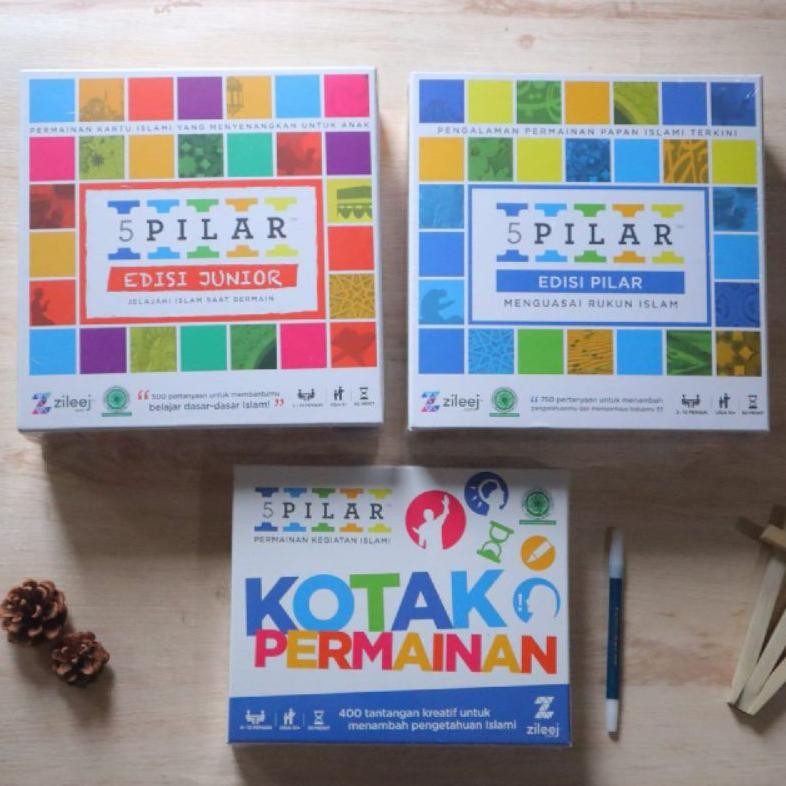 Terlaris Toys Mainan Edukatif Anak Muslim | 5Pilar Boardgame 5 Pilar Edisi Lengkap | Edisi Junior - 