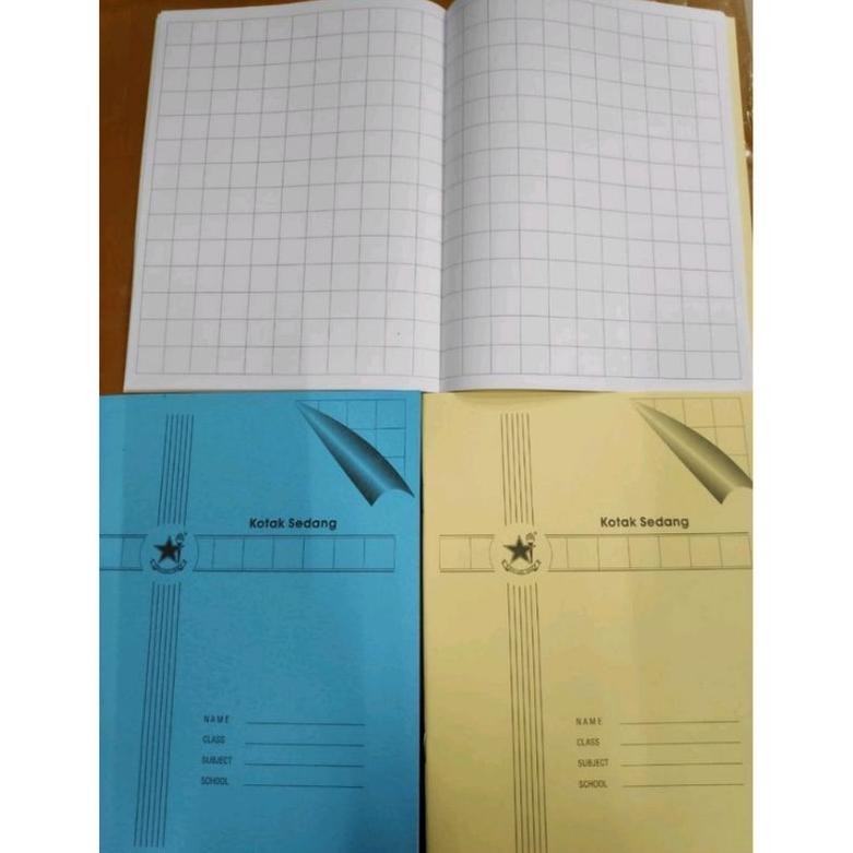 

Buku Tulis Kotak Sedang 38 Lembar ( 1pak/10buku ) Nugi