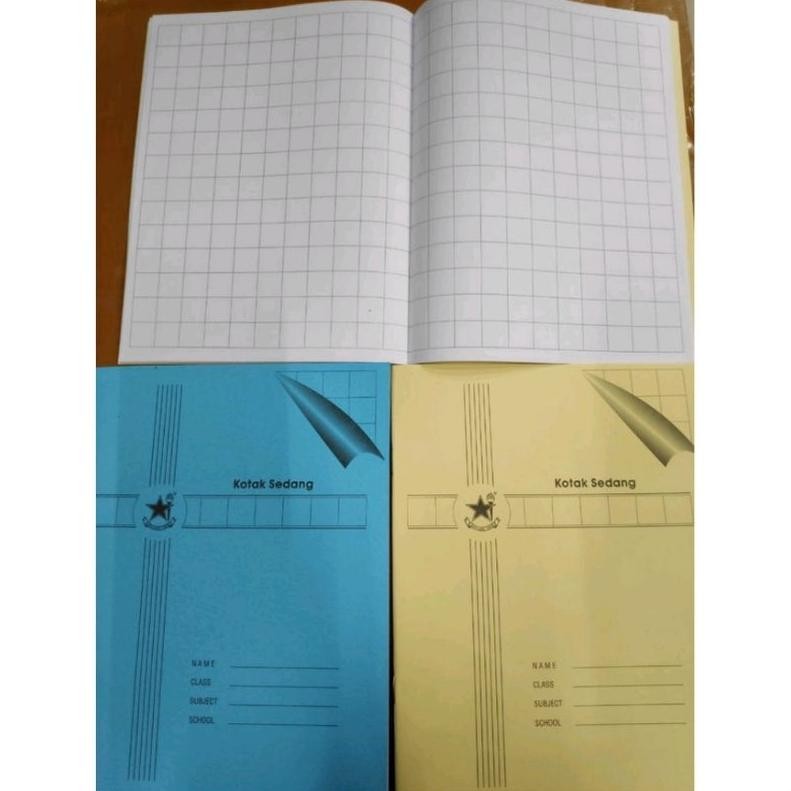 

Buku tulis kotak sedang 38 lembar ( 1pak/10buku ) Nugi