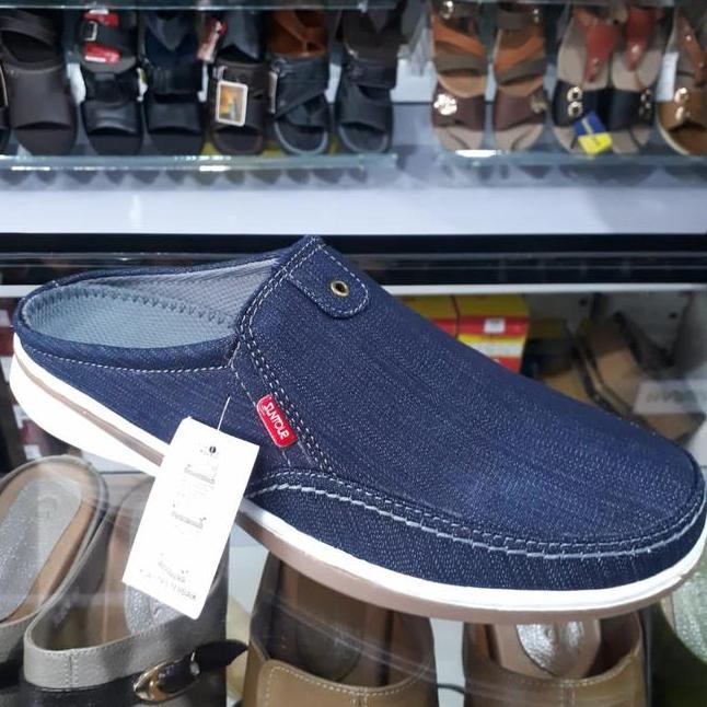 Sepatu Sandal Slop Pria Suntour Bahan Kanvas 3943