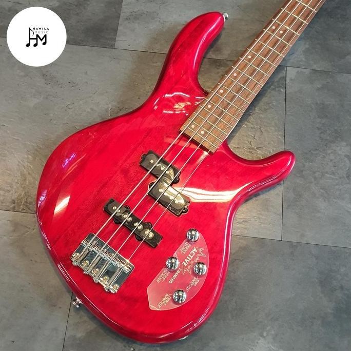 Gitar Bass Aktif 4 String Cort Bass Action Iv 4 Bk Bm Tr Original Cort