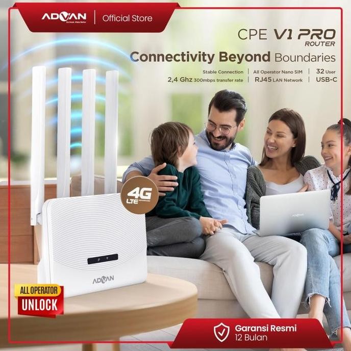 Router 4G Modem Wifi Advan CPE Router Start UNLOCK + Battery K370