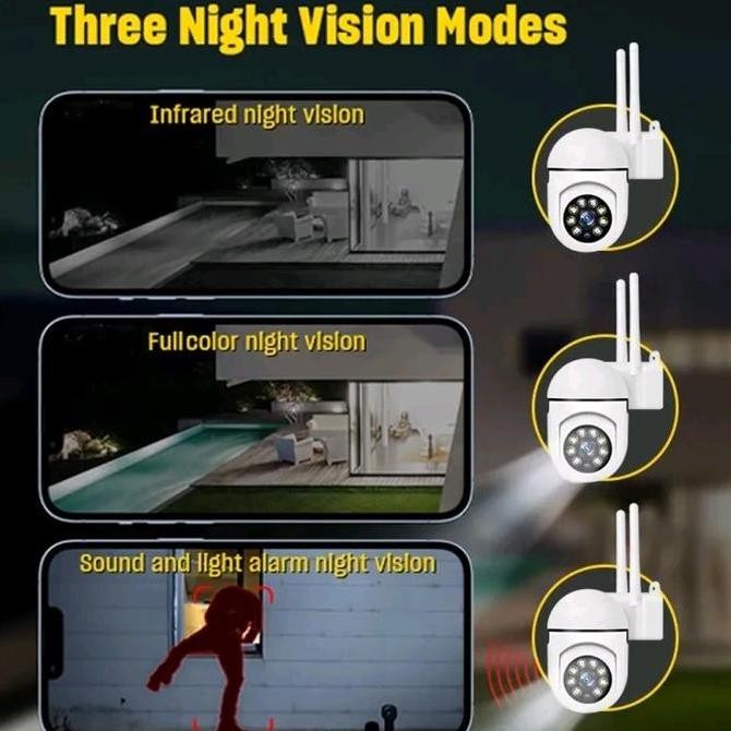 GIS CCTV Wifi Mini 8MP Aplikasi V380Pro 5G Kamera CCTV Outdoor Full HD IP Camera V380 Jarak Jauh  Mo