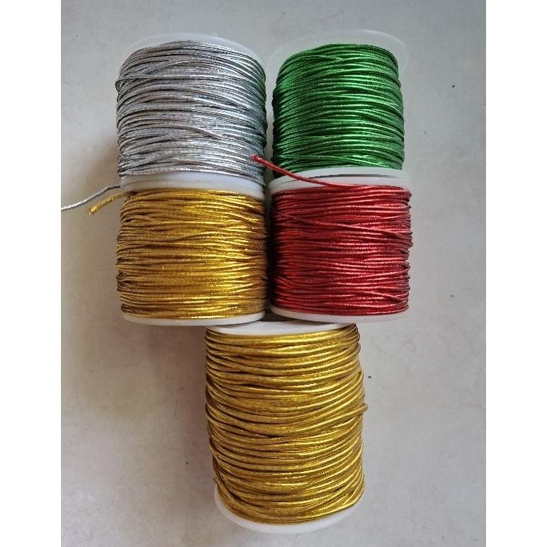 

Rd1- 40M 50M Tali Elastis Silver Tali Elastis Gold Tali Elastis Merah Tali Elastis Hijau Tali Hangtag Tali Serbaguna Tali Premium Gold Tali Emas Tali Silver Tali Souvenir Tali Hias Box Hamper Tali Hias Karet Elastis Tali Natal Tali Lebaran Tali Imlek