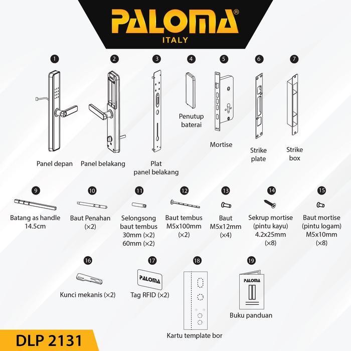 Gis Digital Lock Smart Home / Dlp 2131 & Dlp 2136 / Kunci Pintu Door Handle