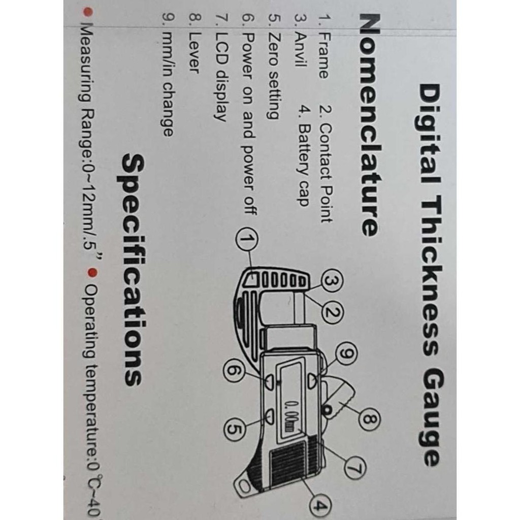 TERBARU DIGITAL THICKNESS CALIPER / THICKNESS GAUGE / MICROMETER GAUGE TERMURAH