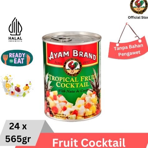 

NO_MORE Ayam Brand - Cocktail Koktil Buah Kaleng 24 pcs 565gr