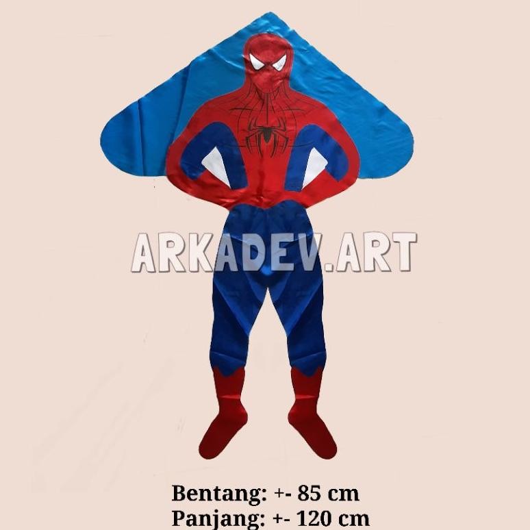 Diskon Layang Layang Kain/ Layangan Karakter Spiderman Prermium