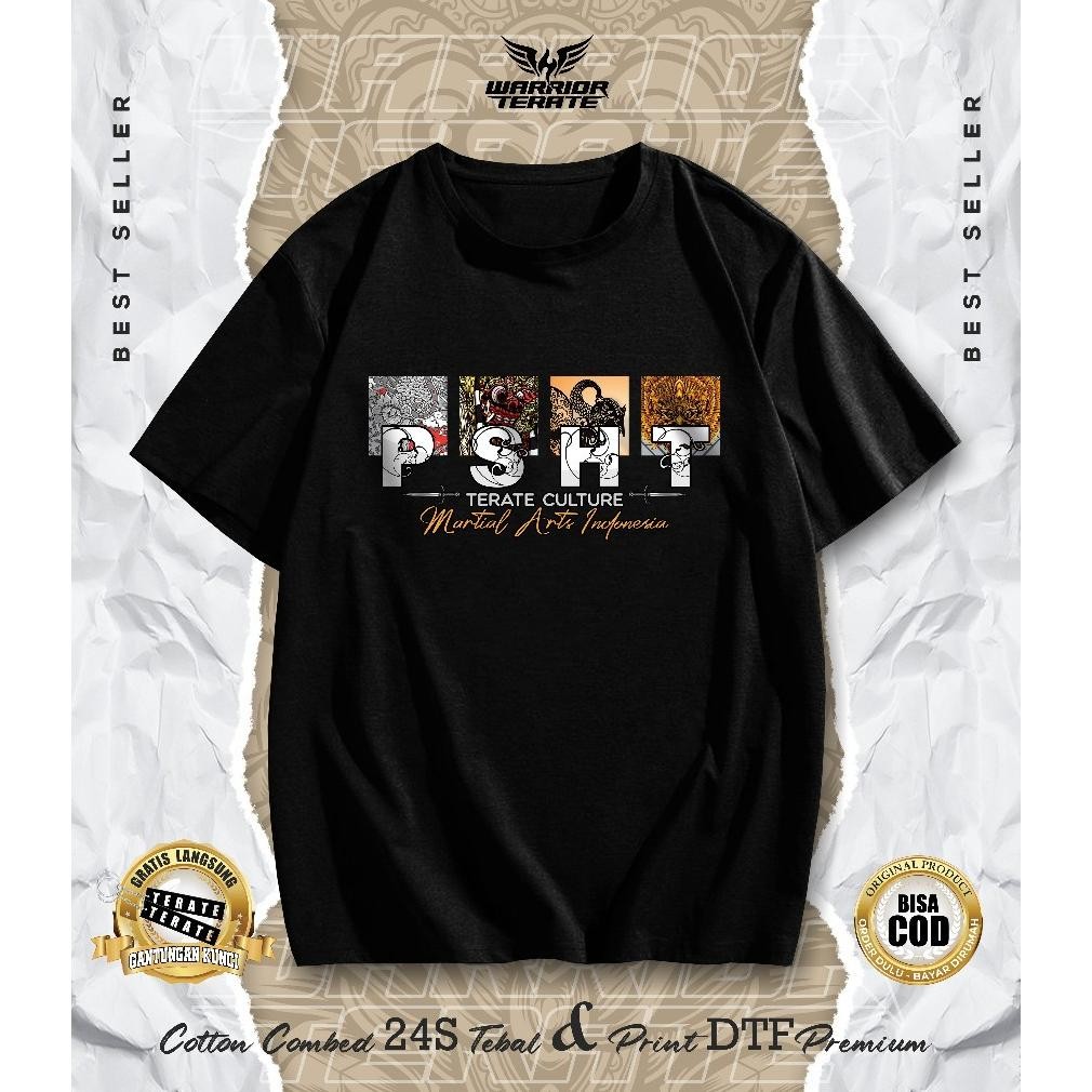 Promo Kaos Sh Terate Cotton Combed 24S (Tebal & Adem) Bisa Bayar Ditempat Kaos Psht Warrior Terate B