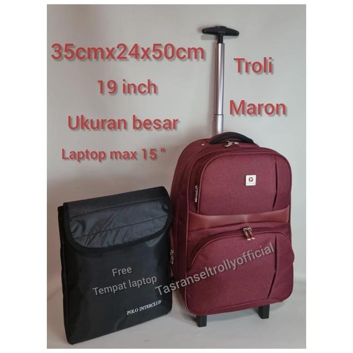 Tas Ransel Troly Laptop 18" Polo Interclub 100%Original.