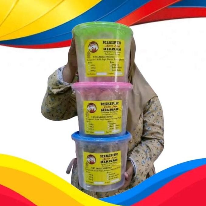 

kerupuk kulit dorokdok sapi terenak oleh-oleh cemilan hikmah kulit 5 liter 3 toples CS