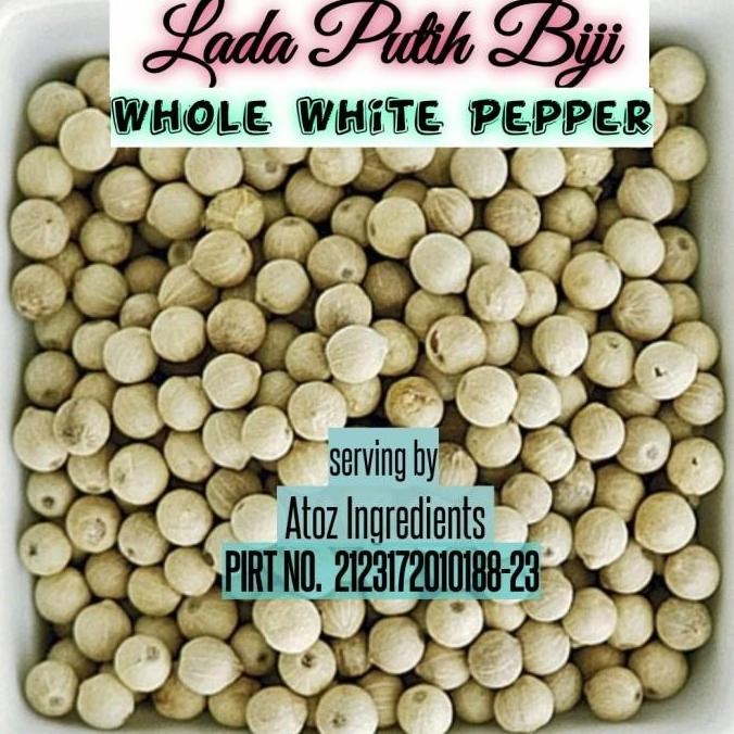 

READY LADA PUTIH UTUH 250GR WHOLE WHITE PEPPER MERICA BULAT REMPAH DAPUR PREMIUM