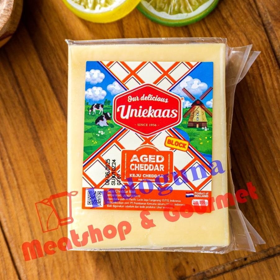 

Uniekaas Keju Belanda Aged Cheddar 200Gr