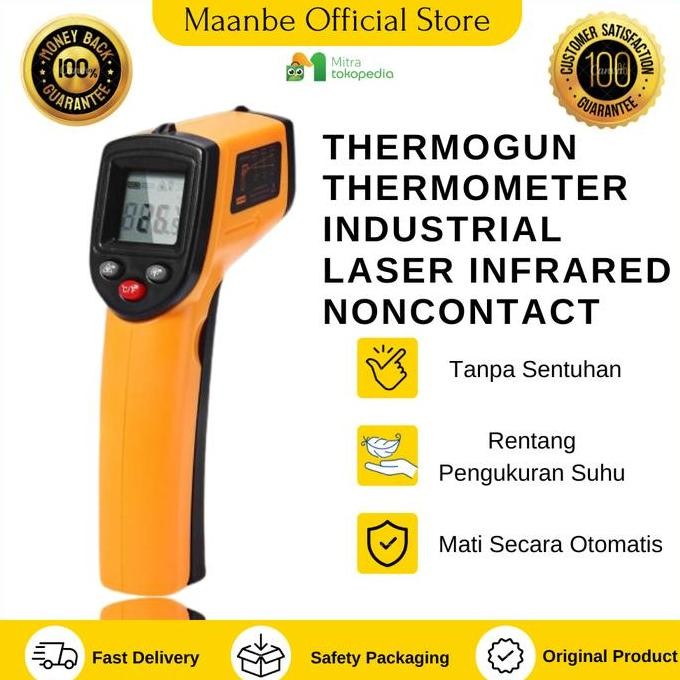 Termometer Digital Thermogun Thermometer Industrial Laser Infrared Noncontact
