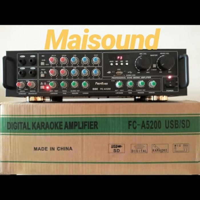 AMPLI FIRSTCLASS FC A5200 AMPLIFIER FIRSTCLASS FC A 5200 USB SD Berkualitas