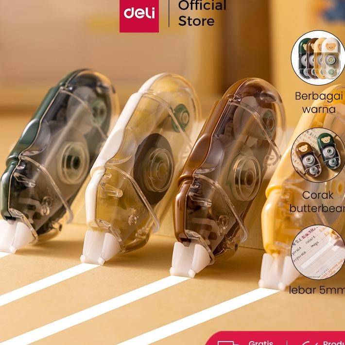 

Deli X Butterbear Pita Kosi Correction Tape 6Meter Tahan Lama Ns156B